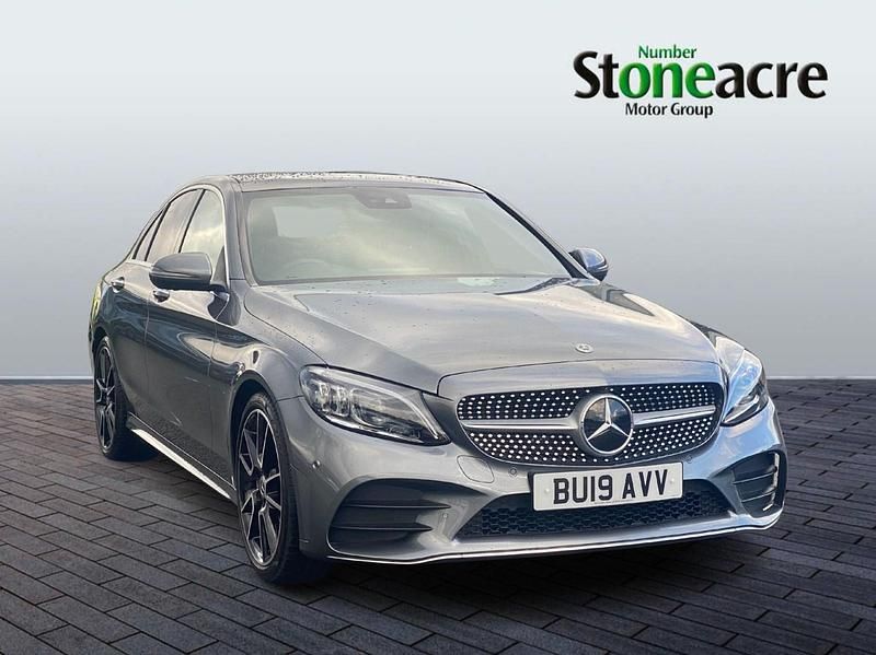 Grey Used 2019 Mercedes C220 AMG Line Premium Plus Sedan | £23,495 (Expensive) - Image 1/4