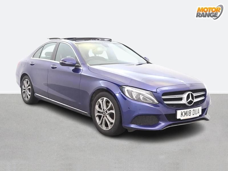 Blue Used 2018 Mercedes C220 Premium Sedan | £14,495 (Good price) - Image 1/4