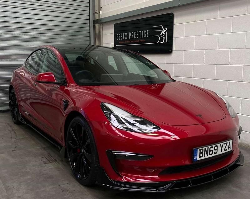 Red Used 2019 Tesla Model 3 Performance Sedan | £18,989 (Fair price) - Image 1/4
