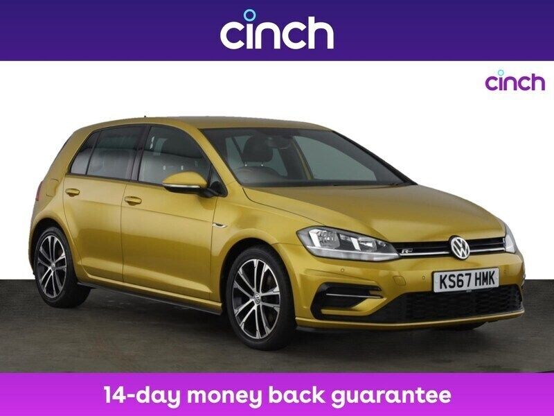 Yellow Used 2017 VW Golf VII R-line Hatchback | £14,399 (Fair price) - Image 1/3