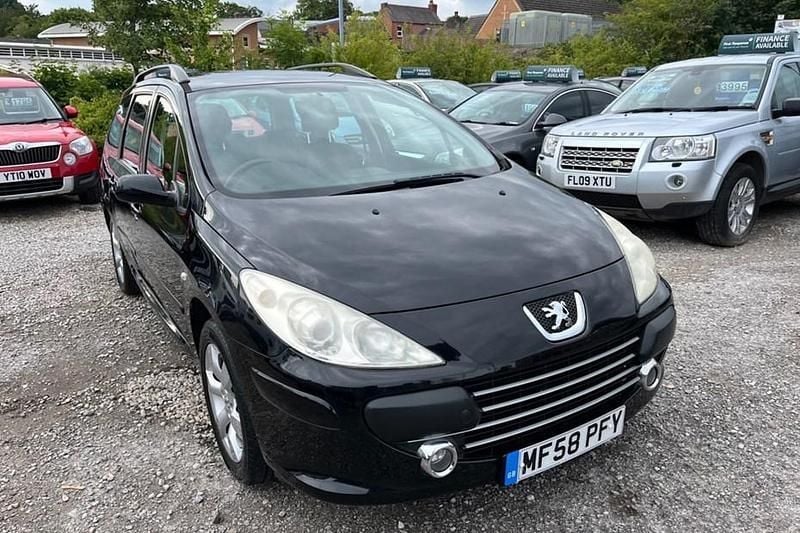 Black Used 2008 Peugeot 307 S Estate | £1,795 (Fair price) - Image 1/1