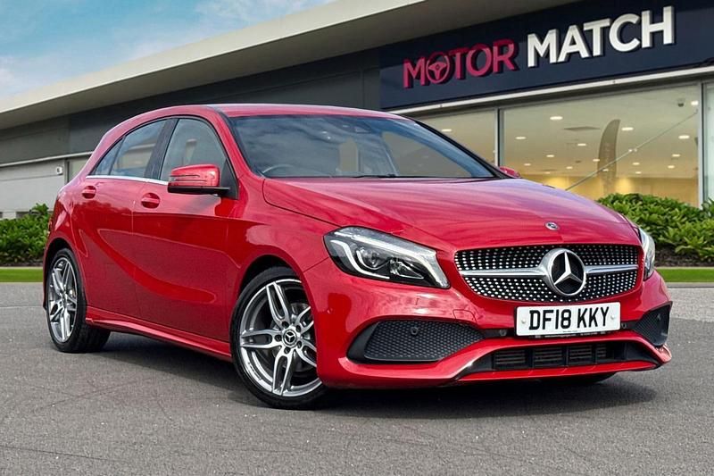 Red Used 2018 Mercedes A180 AMG Line Premium Hatchback | £12,000 (Good price) - Image 1/4