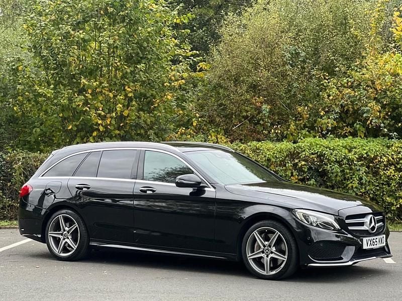 Black Used 2015 Mercedes C250 AMG Line Premium Plus Estate | £11,295 (Fair price) - Image 1/4
