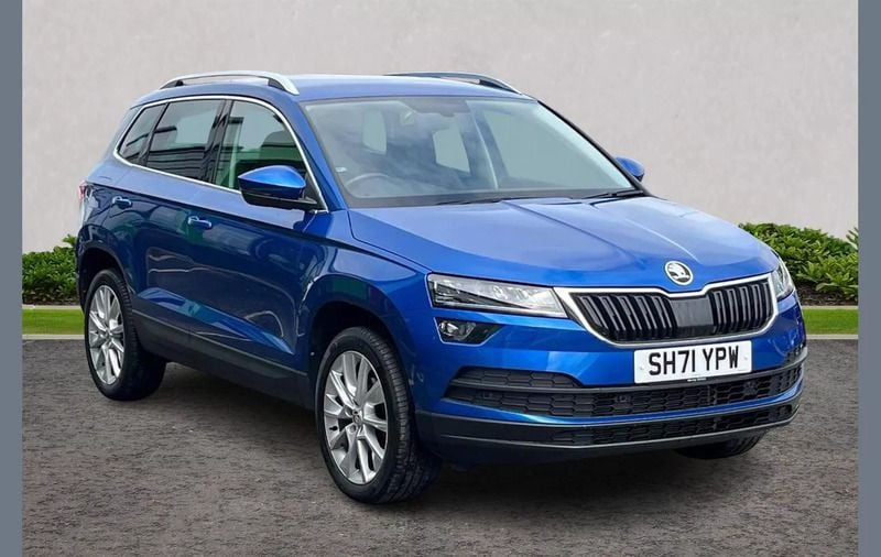 Blue Used 2022 Skoda Karoq SE L SUV | £20,414 (Fair price) - Image 1/3
