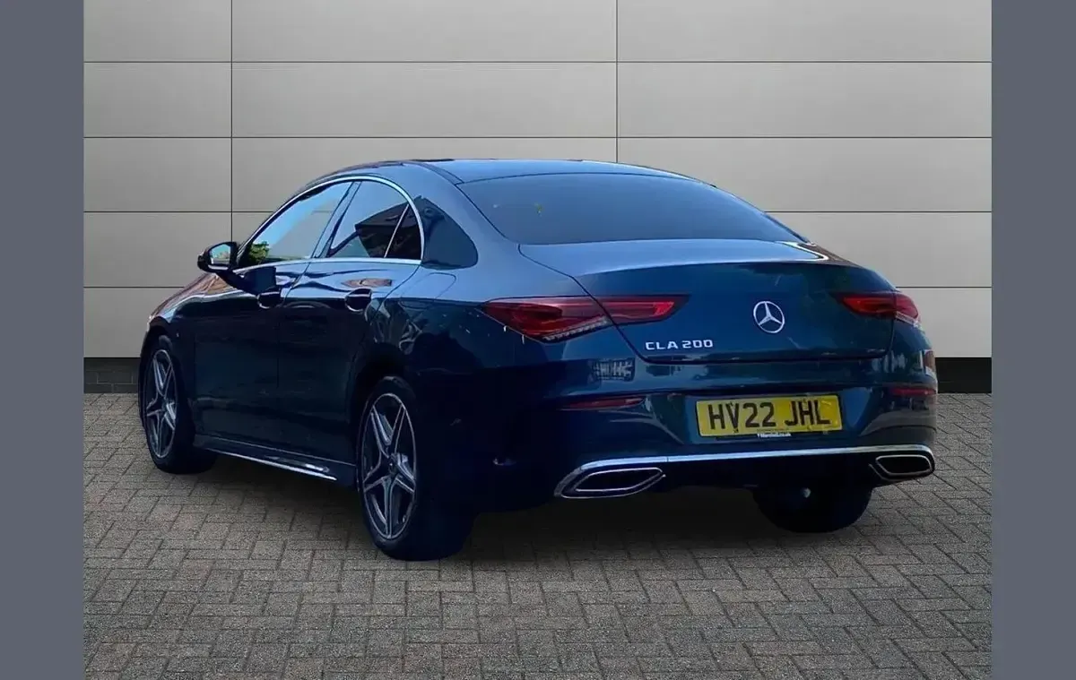 Used Mercedes CLA200 AMG line 161 HP (118 kW) 2022 Blue Coupe