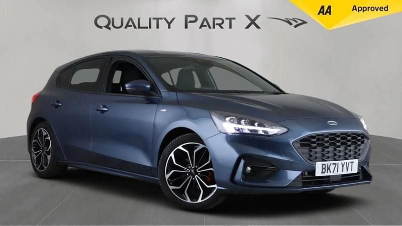 Blue Used 2021 Ford Focus ST-Line X Hatchback | £12,350 (Good price) - Image 1/4