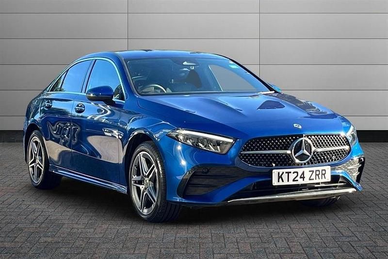 Spectral blue Used 2024 Mercedes A250 AMG Line Premium Sedan | £26,595 (Fair price) - Image 1/4