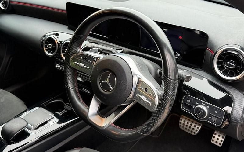 Used Mercedes A250 AMG line 224 HP (164 kW) 2019 Black Hatchback