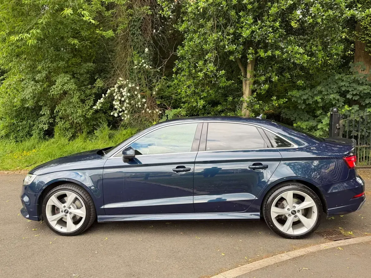 Used Audi A3 S-Line 190 HP (139 kW) 2017 Blue Sedan