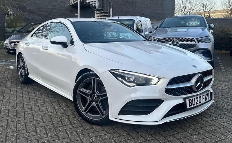 Used Mercedes CLA200 AMG Line Premium 163 HP (119 kW) 2020 White Coupe