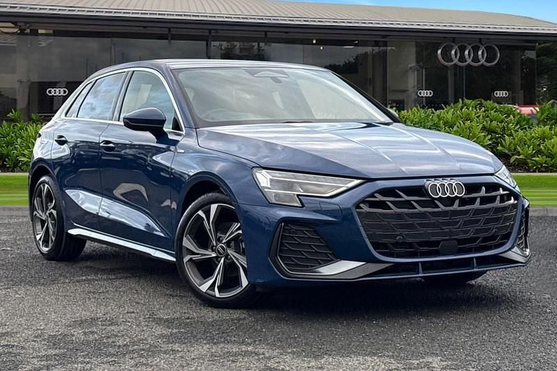 Blue New 2025 Audi A3 Sportback S-Line Hatchback | £29,720 (Super price) - Image 1/4