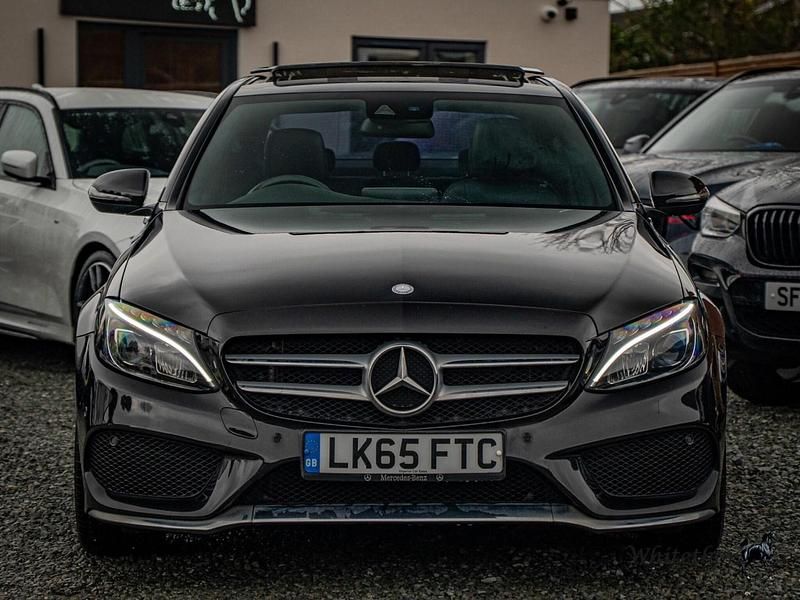 Used Mercedes C220 AMG Line Premium Plus 170 HP (125 kW) 2015 Black Sedan