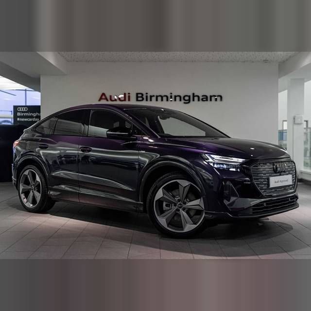 Aurora violet New 2024 Audi Q4 Sportback e-tron Black Edition SUV | £48,000 - Image 1/4