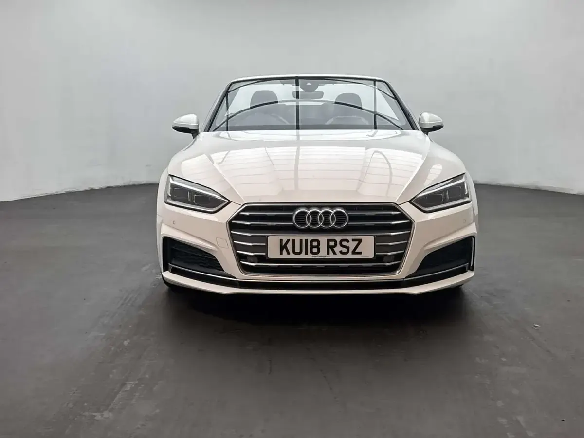Used Audi A5 Cabriolet S-Line 190 HP (139 kW) 2018 White Cabriolet