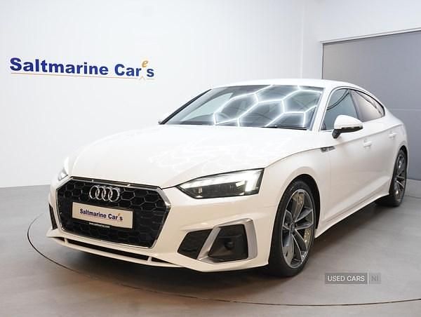 White Used 2022 Audi A5 S-Line Hatchback | £26,890 (Fair price) - Image 1/4