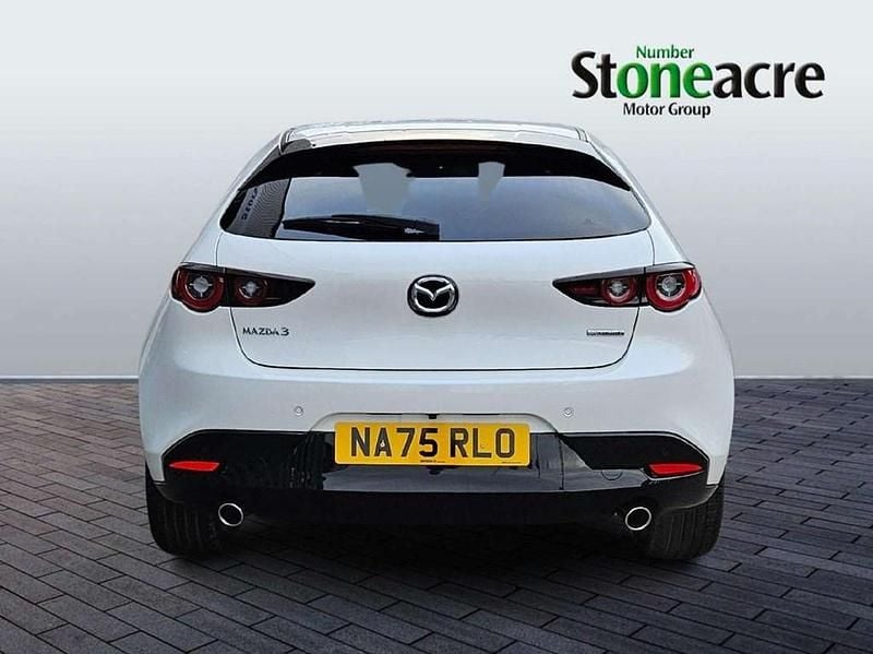 New Mazda 3 Exclusive-Line 186 HP (136 kW) 2025 White Hatchback