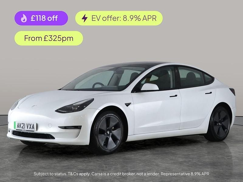 White Used 2021 Tesla Model 3 Long Range AWD Sedan | £18,174 (Fair price) - Image 1/2