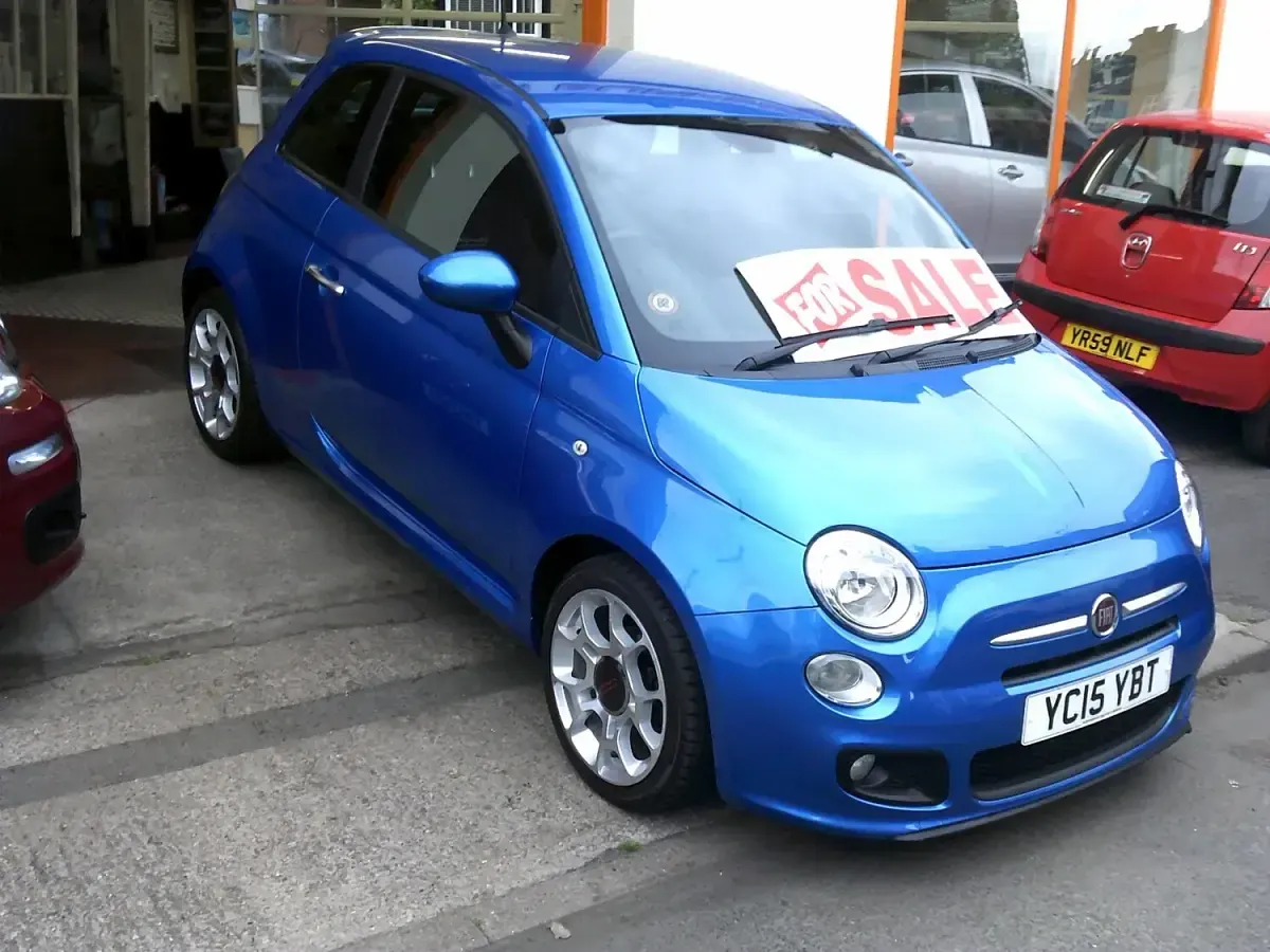 Used Fiat 500 S 69 HP (50 kW) 2015 Blue Hatchback