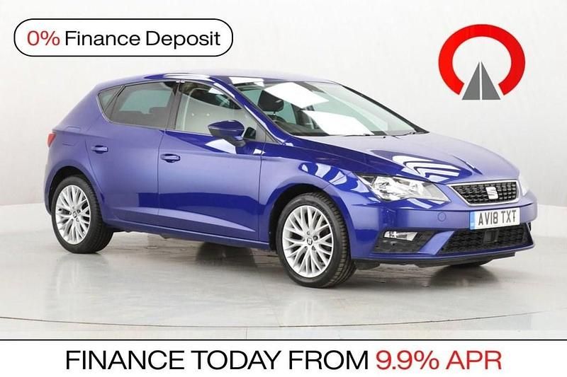 Used Seat Leon SE Dynamic 110 HP (80 kW) 2018 Blue Hatchback