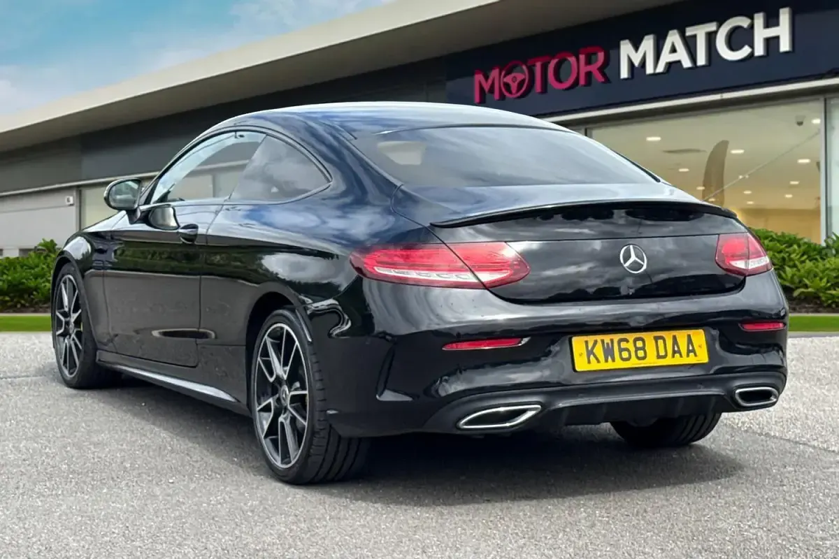Used Mercedes C300 AMG line 2018 Black Coupe