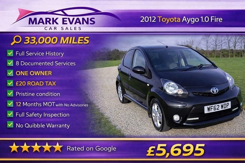 Used Toyota Aygo 2012 Black Hatchback