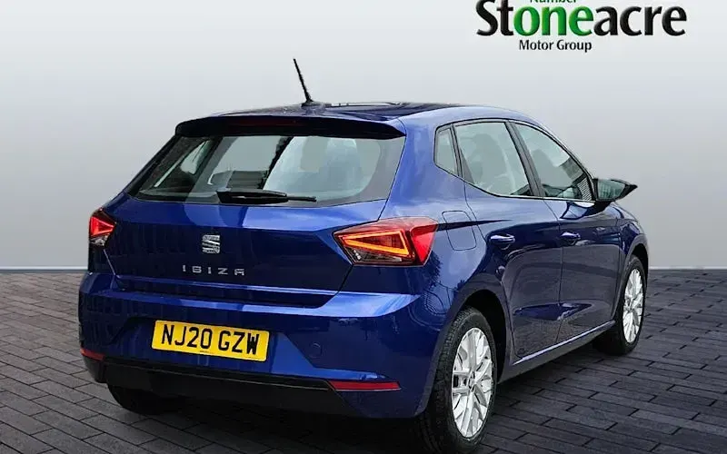 Used Seat Ibiza SE Technology 95 HP (69 kW) 2020 Blue Hatchback