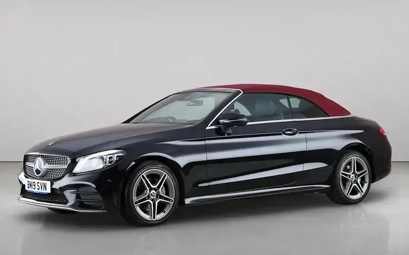 Used Mercedes C220 AMG line 194 HP (142 kW) 2019 Black Cabriolet