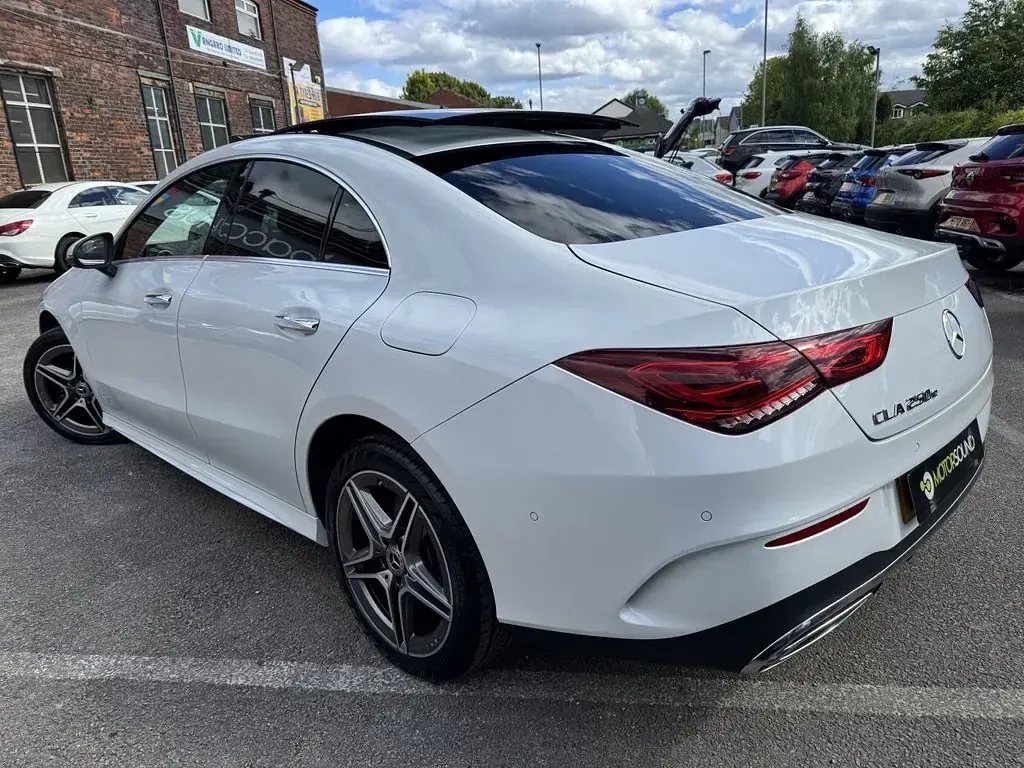 Used Mercedes CLA250e AMG Line Premium Plus 218 HP (160 kW) 2022 White Coupe