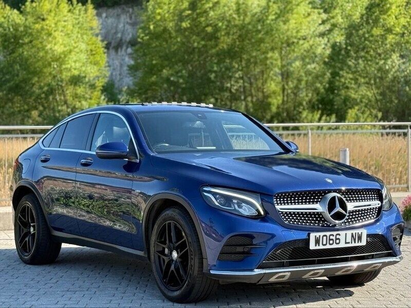 Blue Used 2017 Mercedes GLC250 AMG line Coupe | £18,990 (Good price) - Image 1/4