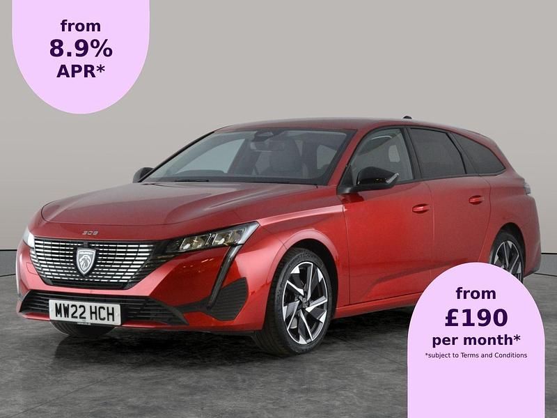 Red Used 2022 Peugeot 308 Allure Premium Estate | £13,721 (Good price) - Image 1/3