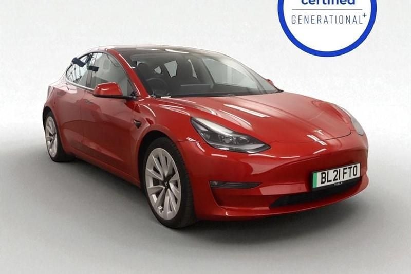 Red Used 2021 Tesla Model 3 Long Range AWD Sedan | £16,495 (Fair price) - Image 1/1