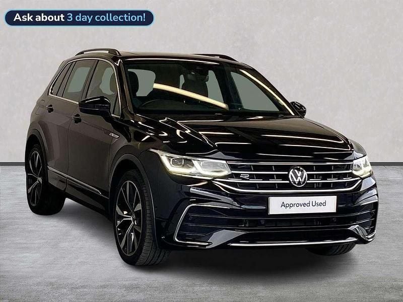 Black Used 2023 VW Tiguan R-line SUV | £27,299 (Fair price) - Image 1/4