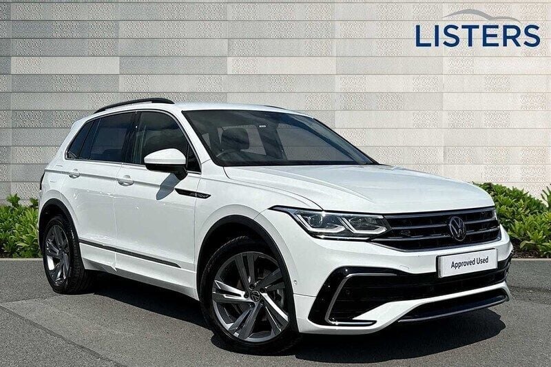 Pure white Used 2023 VW Tiguan R-line Edition SUV | £28,990 (Fair price) - Image 1/4