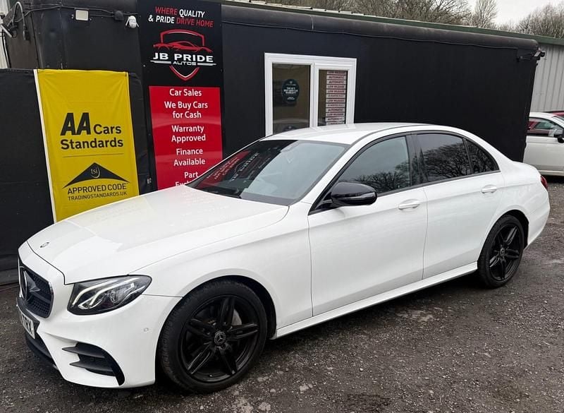 Used Mercedes E220 AMG line 2018 White Sedan