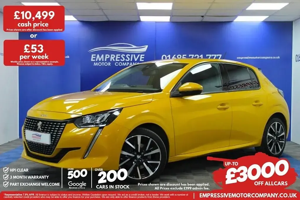 Second-hand Peugeot 208 Allure 100 CP (73 kW) 2020 Galben Hatchback