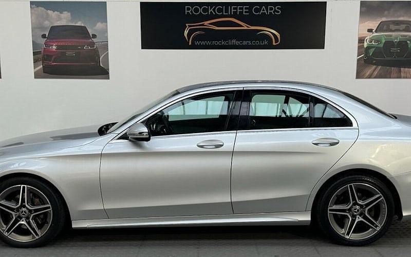 Used Mercedes C220 AMG line 194 HP (142 kW) 2019 Silver Sedan