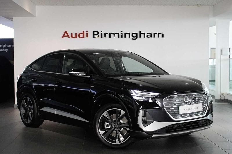 Mythos black, metallic New 2025 Audi Q4 e-tron S-Line SUV | £43,000 - Image 1/4