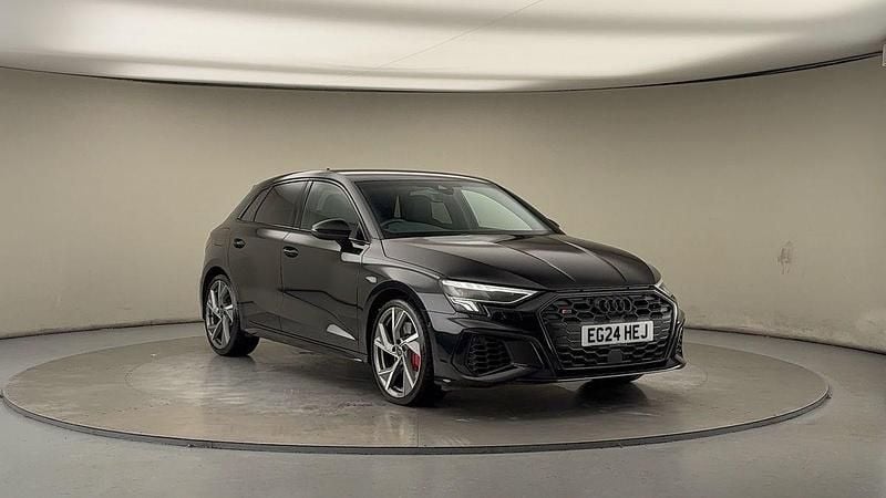 Mythos black metallic/mythos black metallic Used 2024 Audi S3 Sportback Black Edition Hatchback | £35,500 (Fair price) - Image 1/4