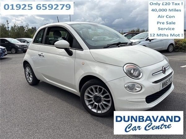 White Used 2016 Fiat 500 Pop Star Hatchback | £5,999 (Fair price) - Image 1/1