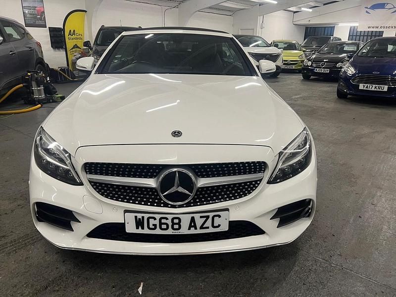 Used Mercedes C200 AMG line 2018 White Cabriolet