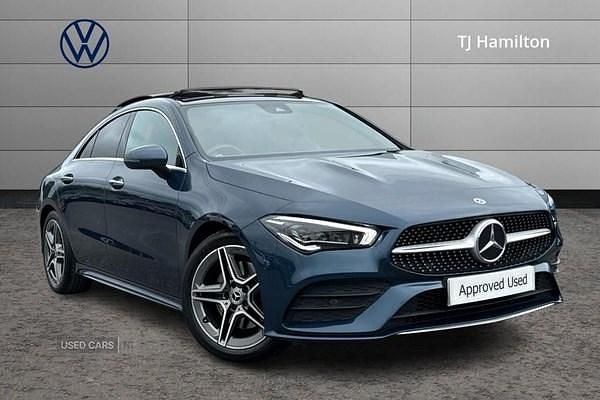 Blue Used 2022 Mercedes CLA200 AMG Line Premium Plus Coupe | £25,495 (A bit pricey) - Image 1/4