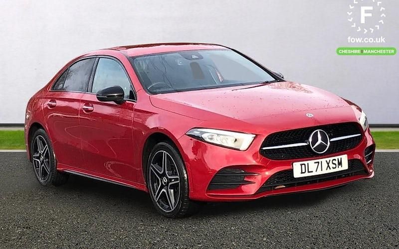 Red Used 2022 Mercedes A250 AMG Line Premium Sedan | £17,699 (Fair price) - Image 1/3