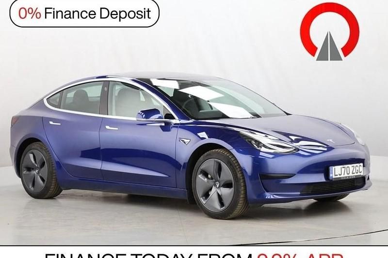 Usado Tesla Model 3 Standard Range Plus 239 kW (325 HP) 2020 Azul Sedan