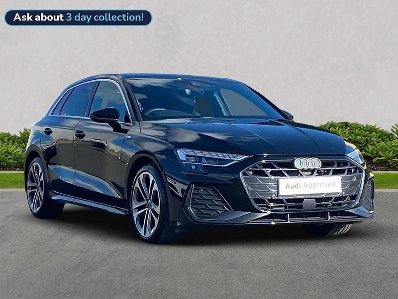 Black Used 2025 Audi A3 S-Line Hatchback | £29,654 (A bit pricey) - Image 1/4
