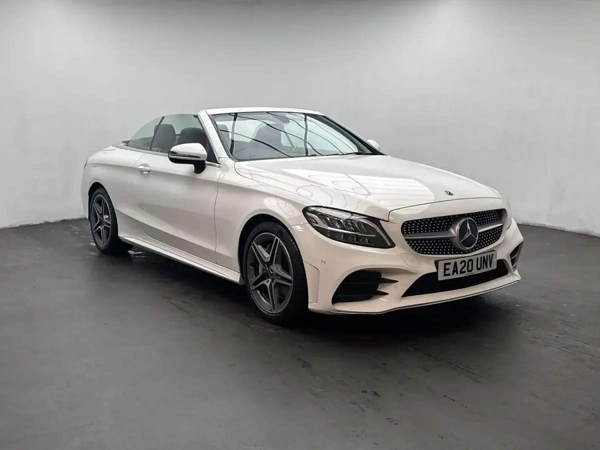 Used Mercedes C300 AMG line 245 HP (180 kW) 2020 White Cabriolet
