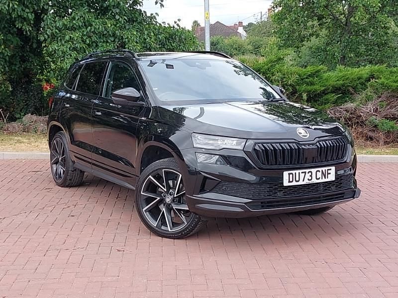 Black Used 2023 Skoda Karoq SportLine SUV | £27,998 (A bit pricey) - Image 1/4