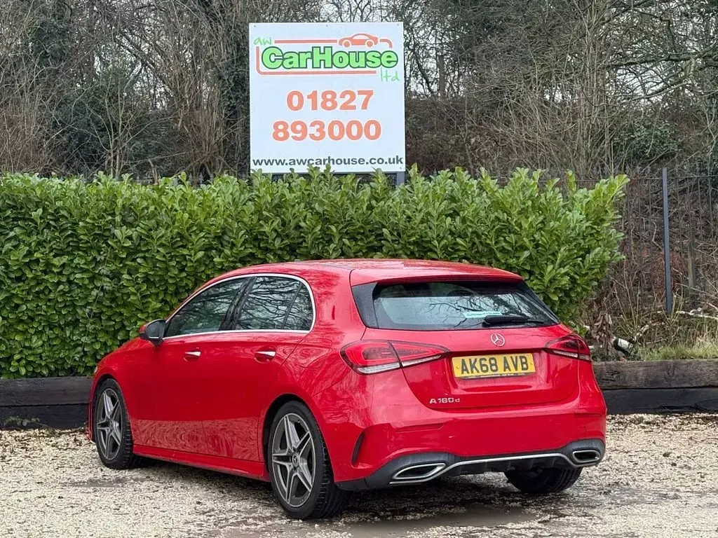 Used Mercedes A180 AMG line 116 HP (85 kW) 2018 Red Hatchback