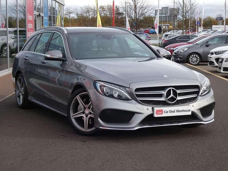 Silver Used 2015 Mercedes C220 AMG Line Premium Estate | £13,999 (Fair price) - Image 1/4