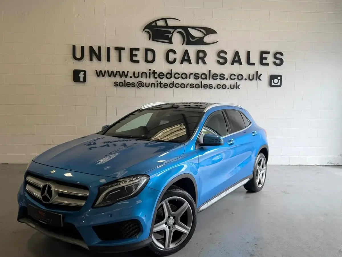 Used Mercedes GLA220 AMG line 177 HP (130 kW) 2016 Blue SUV