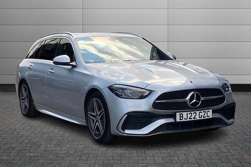 High tech silver Used 2022 Mercedes C220 AMG line Estate | £25,750 (Super price) - Image 1/4